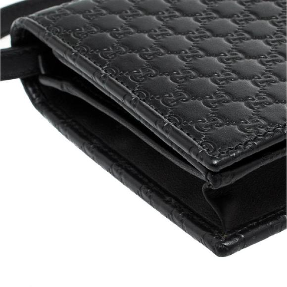 Gucci Microguccissma Black Wallet Crossbody Handbag - Picture 12 of 12